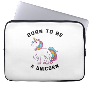 Born to Be A Unicorn T-Shirt_ Vintage Cute Lovely Laptop Sleeve