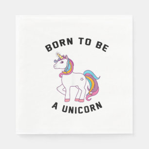 Born to Be A Unicorn T-Shirt_ Vintage Cute Lovely Napkin