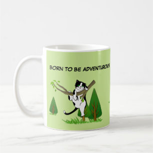 Born To Be Adventurous Cats Trees Colour Changing Coffee Mug