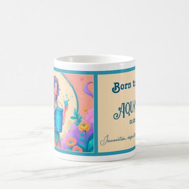 Born to be an Aquarius Coffee Mug (Center)
