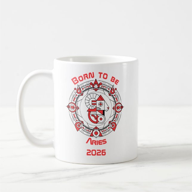 Born to be Aries  Coffee Mug (Left)