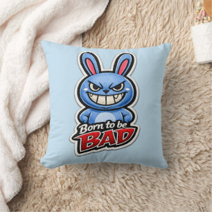 🐰😈 “Born to Be Bad” Pillow 💥🛋️