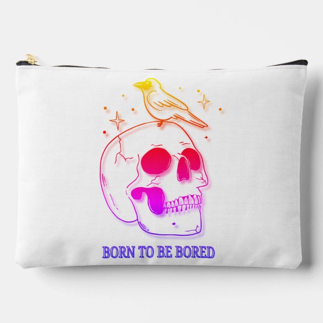 Born To Be Bored Accessory Pouch (Front)