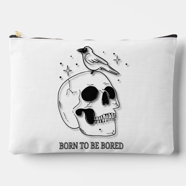 Born To Be Bored Accessory Pouch (Front)