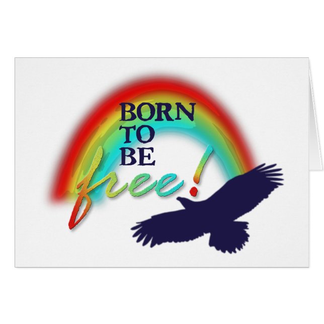 Born To Be FREE | background transparent (Front Horizontal)