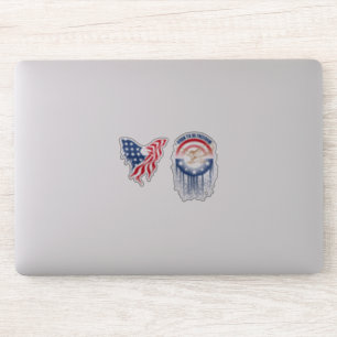 Born to Be Free Patriotic Eagle 4"x 4"