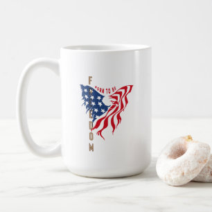 Born to Be Free Patriotic Eagle   Classic Mug #15