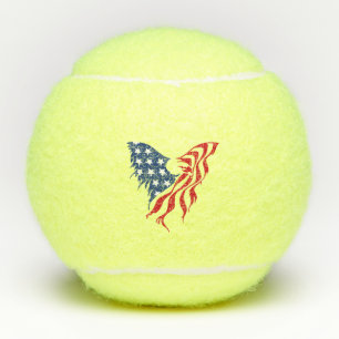 Born to Be Free Patriotic Eagle Tennis Balls