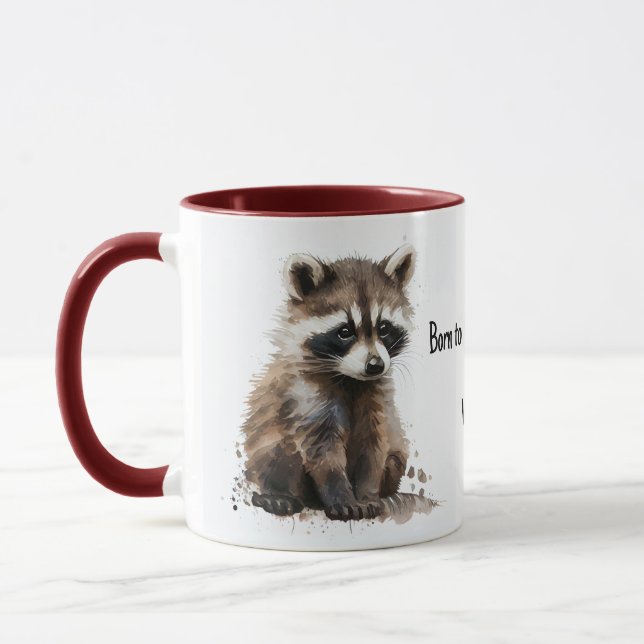 Born to be free racoon mug (Left)