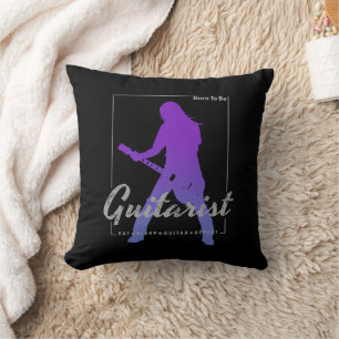 Born To Be Guitarist for Musicians and Band Member Cushion