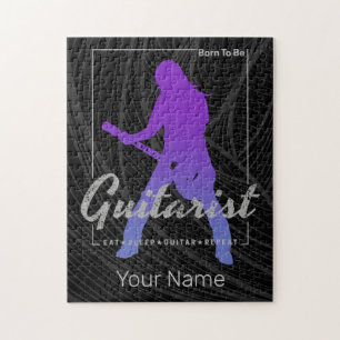Born To Be Guitarist for Musicians and Band Member Jigsaw Puzzle