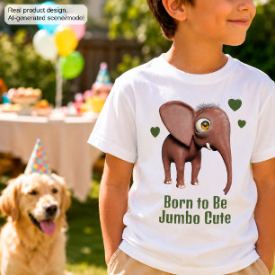 Born to Be Jumbo Cute Elephant for Kids T-Shirt