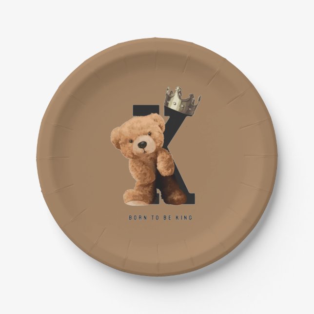 Born to be king! paper plate (Front)