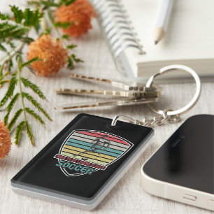 Born to be legend player soccer key ring