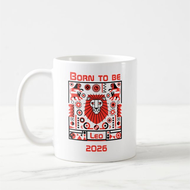 Born to be Leo Coffee Mug (Left)
