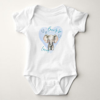 Born to Be Loved – Cute Elephant Baby Bodysuit