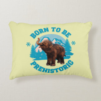 Born to Be Prehistoric Woolly Mammoth Baby Decorative Cushion