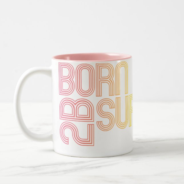 Born to Be Supergirl Two-Tone Coffee Mug (Left)
