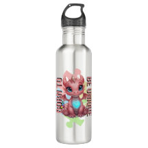 Born to Be Unique Cute Pink Dragon– Inspirational