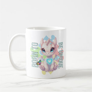 Born to Be Unique Dragon Design – Autism Awareness Coffee Mug