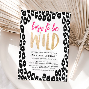 Born to be Wild   Baby Shower Invitation