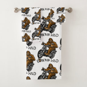 Born to be wild bath towel set