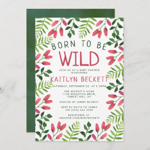 Born To Be Wild Boho Baby Shower Invitation