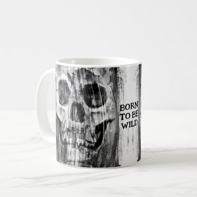 Born to be Wild. Distressed  Coffee Mug (Front Left)