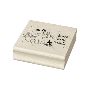 Born to be wild Dragon Rubber Stamp