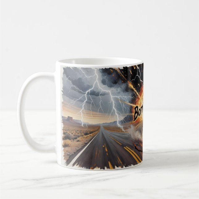 Born to Be Wild Highway Explosion Rider Mug (Left)