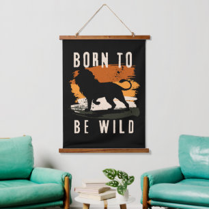 Born to be wild Lion Animal Hanging Tapestry