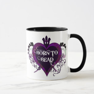 Born to Bead (purple) mug