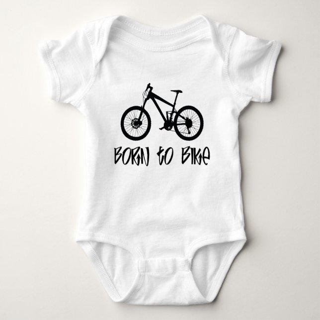 Born To Bike Baby Bodysuit (Front)