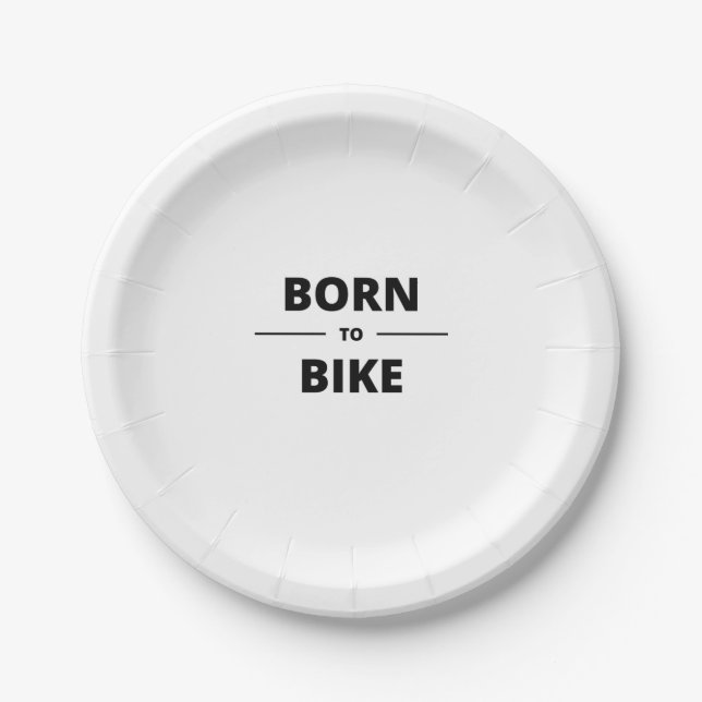 BORN TO BIKE PAPER PLATE (Front)