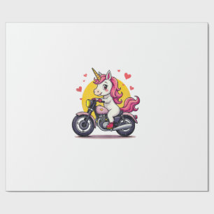 Born To Bike Unicorn I Motorcycle Fan Biker Fun Ta Wrapping Paper