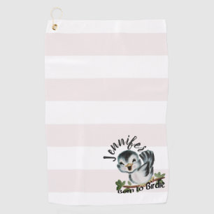 Born to Birdie Personalised Golf Gifts for Women Golf Towel