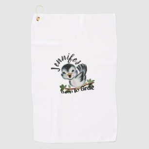 Born to Birdie Personalized Female Gift Golf Towel