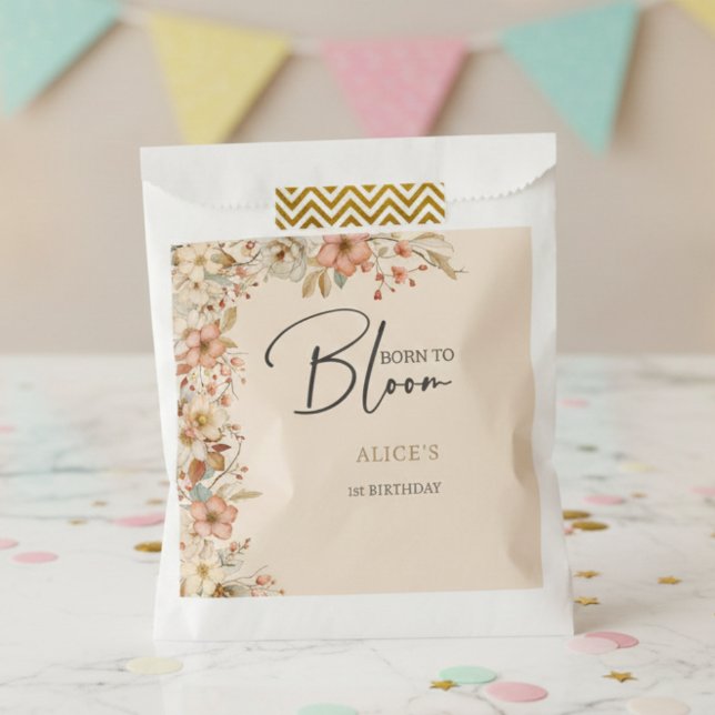Born to bloom wild boho flowers kids birthday favour bag (Creator Uploaded)