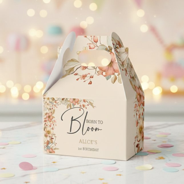 Born to bloom wild boho flowers kids birthday favour box (Creator Uploaded)