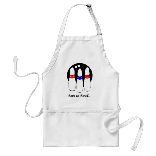 born to bowl standard apron (Front)