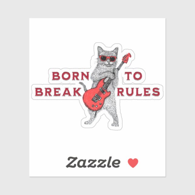 Born to Break Rules Sticker – Rebel Spirit Decal (Sheet)