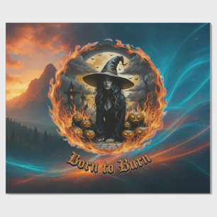 Born to Burn Dark Witch Wrapping Paper