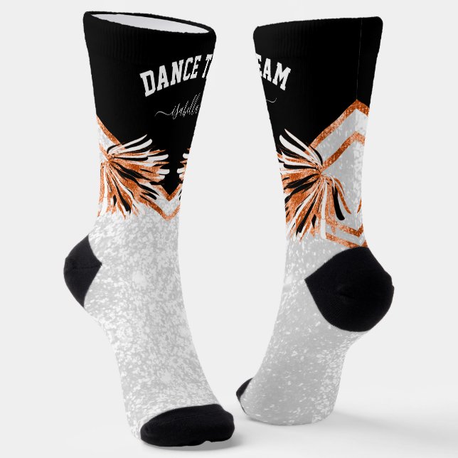 Born to Cheer / Dance - Orange Socks (Angled)