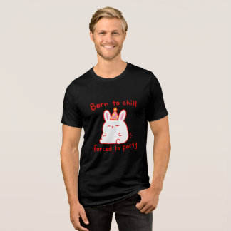 Born To Chill Party Bunny Tri-Blend Shirt