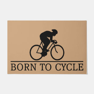 Born To Cycle Doormat, Cyclist Doormat Gift Idea