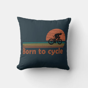 Born to cycle vintage cushion