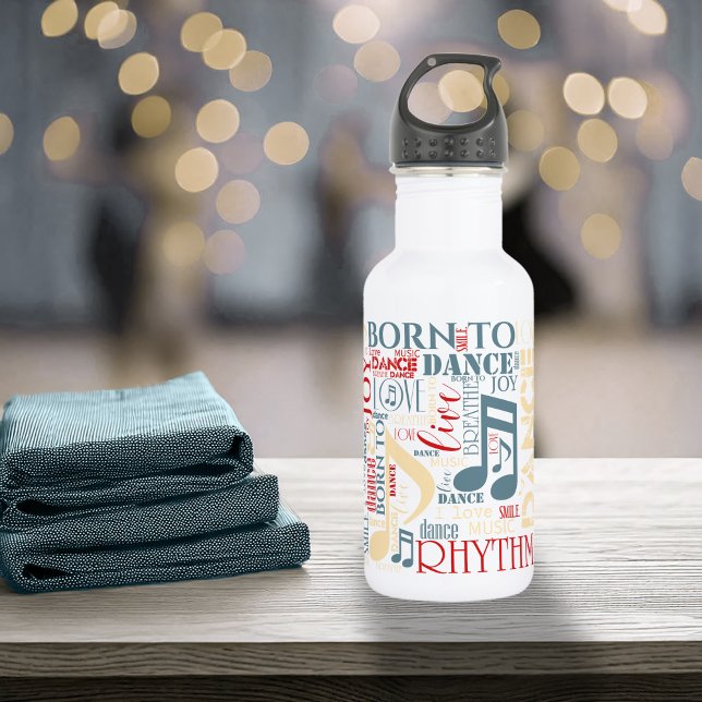 Born to Dance Blue/Red/Gold ID277 532 Ml Water Bottle (Creator Uploaded)