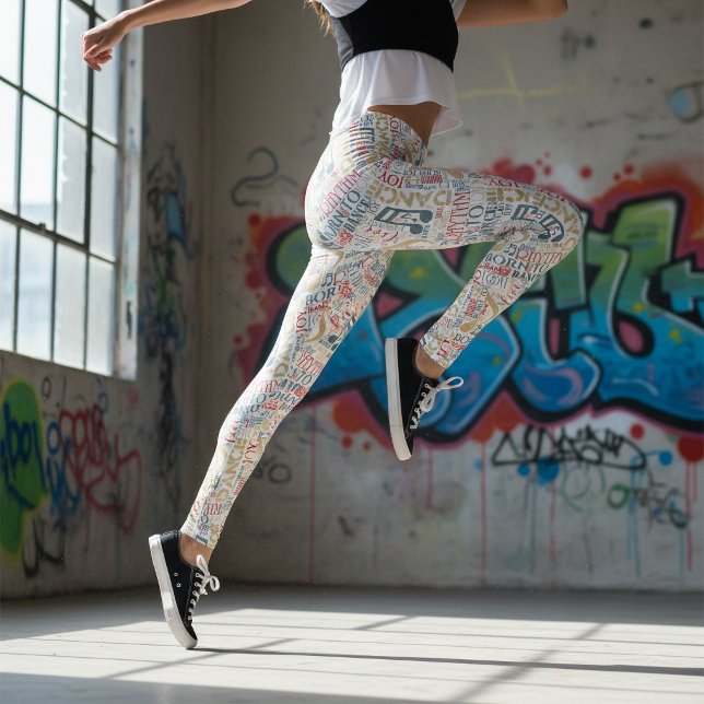 Born to Dance Blue Red Gold ID277 Leggings (Creator Uploaded)