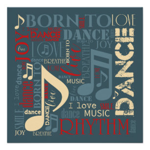 Born to Dance Blue/Red/Gold ID277 Poster