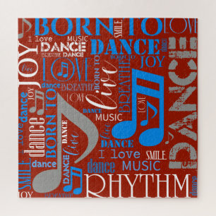 Born to Dance Blue/White/Any Colour ID277 Jigsaw Puzzle